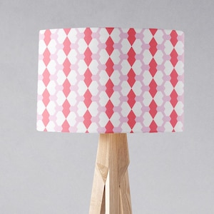Pink Lampshade, Table Lamp Shade, Floor lampshades or Ceiling Light Shade, Pink bedroom decor, Pink bedside lamp, Geometric Lampshade