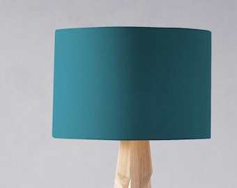 Plaine Sarcelle 100% Coton Tambour Abat-jour Plafond Pendentif Lampe Lumière Ombre Bleu Table Lampes abat-jour Lampes 20cm 25cm 30cm 35cm 40cm