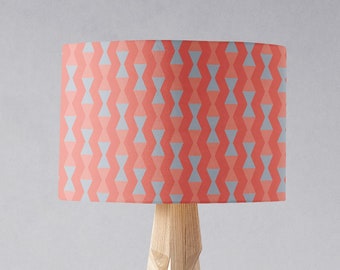 Coral lampshade, Mid century modern, Geometric lampshade, Coral home decor, Ceiling light shade, Scandi lamp shades, Scandinavian home decor