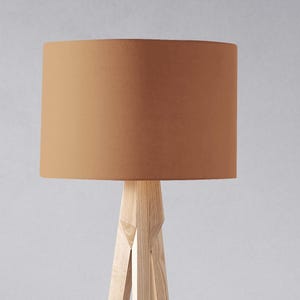 Abat-jour caramel uni, Abat-jour marron, Décoration d&#39;intérieur caramel, Abat-jour tambour, Terreux, Abat-jour neutre, Abat-jour de salon