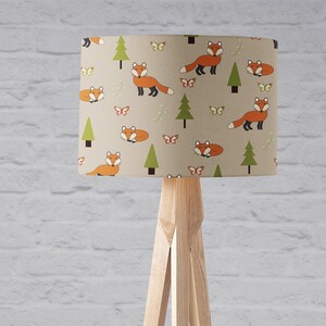 Fox lampshade, Woodland nursery, Foxes, Fox light, Woodland lampshade, Fox home decor, Fox light shade, Foxes nursery, Country home decor