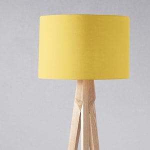 Yellow Drum Lampshade - Pale Yellow Table Lamp Shade - Ceiling Light Shade - Modern Home Deco -Bright Colour UK Handmade Lighting