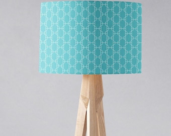 Pantalla geométrica turquesa, pantallas de lámpara azules, pantallas de lámpara aguamarina, pantalla de lámpara de mesa, pantalla de lámpara de pie, pantalla de lámpara de techo, lámpara de sala de estar