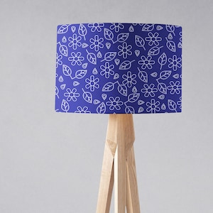 Blue and White Floral Lampshade