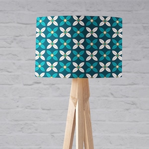 Blue lamp shade, Blue home decor, Dark blue light shade, Bedside lamps, Geometric lampshade, Victorian lampshade, Retro decor, Retro living
