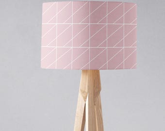 Blush pink Lampshade for Table Lamp, Ceiling Light Shade or Floor Lamp, 20cm, 30cm or 40cm Pink Nursery Lamp Shade