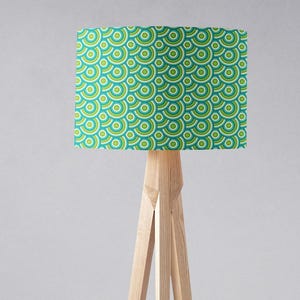 Green lamp shade, Green retro, Retro lampshade, Retro home decor, Green home decor, 1970s lighting, 1970s decor, Green light shade, Retro