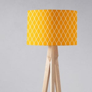Yellow lampshade for Table Lamp, Ceiling Light Shade or Floor Lamp, 20cm, 30cm or 40cm, Yellow and White Modern Drum Lamp Shade