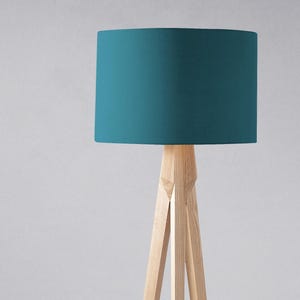 Plain Teal 100% Cotton Drum Lampshade Ceiling Pendant Lamp Light Shade Blue Table Lampshade  Floor Lamp 20cm 25cm 30cm 35cm 40cm