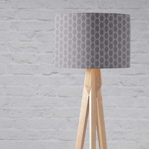 Grey lampshade, Grey home decor, Gray lampshade, Grey light shade, Grey floor lamp, 30cm lampshade, Navy living room, Harp fitting lampshade
