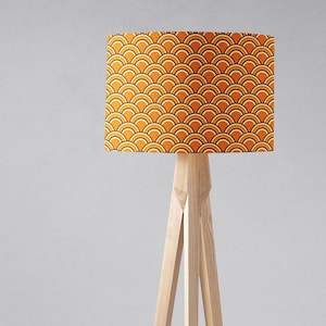 Retro Orange Lampenschirm, Orange Trommellampenschirm, Retro Deckenleuchte, Kleiner Tischlampenschirm, Großer Stehlampenschirm, Retro Handgemachte Lampe