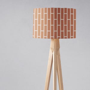 Bruine lampenkap, halverwege de eeuw, retro, vloerlampenkap, tafellampenkap, plafondlampenkap, lampenkap, housewarmingcadeau, grote lampenkap