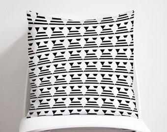 Black and white cushion, Monochrome cushions, Geometric cushions, Black and white home decor, Home accessories, Geometric throw pillows