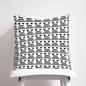 Black and white cushion, Monochrome cushions, Geometric cushions, Black and white home decor, Home accessories, Geometric throw pillows