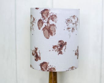 Dog lover gift, Dog home decor, Dog lamp, Paw print lampshade, Gift for dog lover, Brown lampshade, Dog lampshade, Lampshade, Light Shade