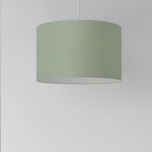 Pantalla de lámpara verde salvia lisa para lámpara de mesa, de pie o de techo