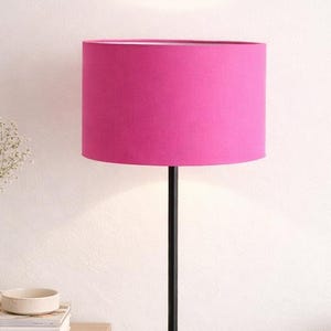 Handmade Cerise Pink Drum Lampshade | Ceiling Light or Lamp Shade
