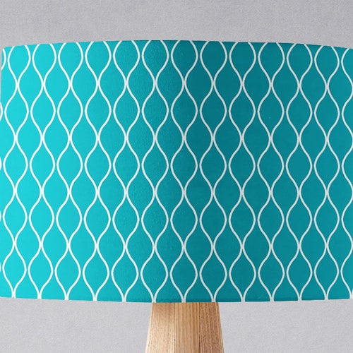 Turquoise Lamp Shade Turquoise Table Lamp Home Accent Etsy UK