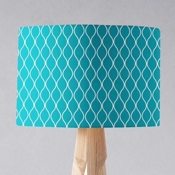 Turquoise lamp shade, Turquoise table lamp, Home accent pieces, Blue living room decor, Turquoise home decor, Summer house decor, Lamp shade