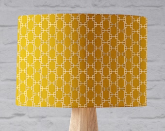 Yellow light shade, Geometric lampshade, Mustard lampshade, Yellow lampshade, Yellow geometric, Dijon, Mustard yellow decor, Yellow lighting