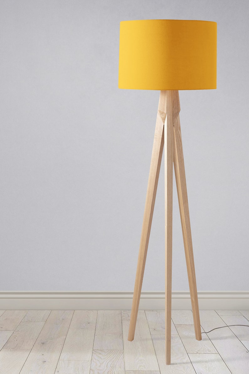 Plain Yellow Mustard Lampshade For A Table Lamp Floor Or Ceiling Light Shade