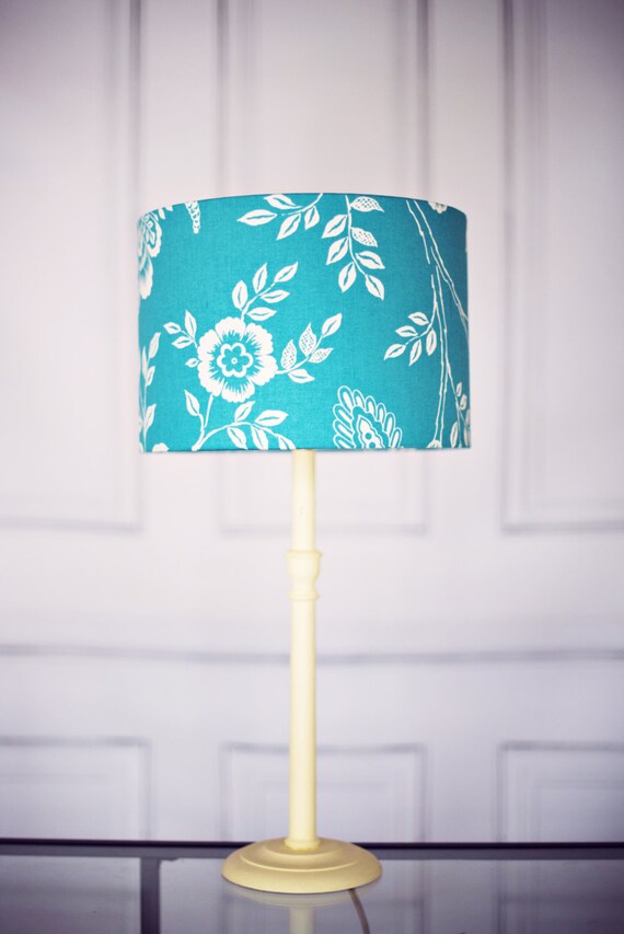 Items similar to Lampshade, lamp shade, bedside lamp, table lamp, drum lampshades, floral décor