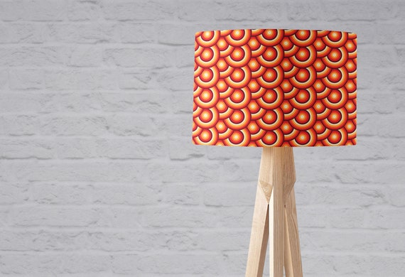 niets enkel ornament Oranje lampenkap retro lampenkap Retro decor jaren '60 - Etsy België