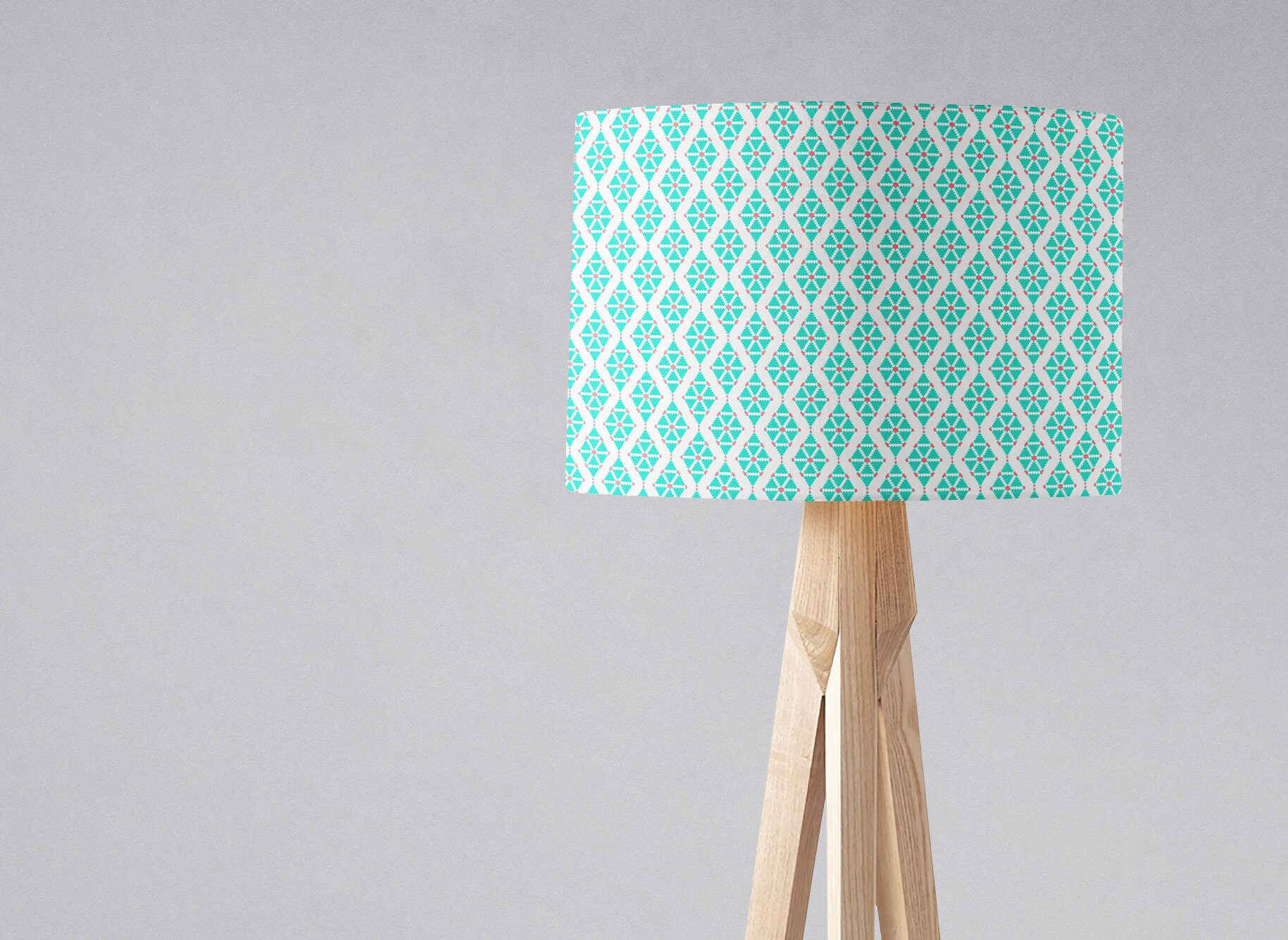 Pastel Geometric Lampshade Blue Lamp Shade Pastel Decor Etsy UK