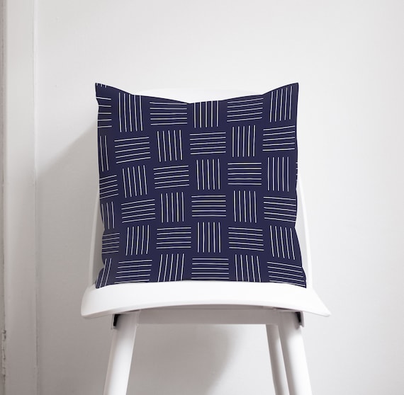Geometric blue cushions hot sale