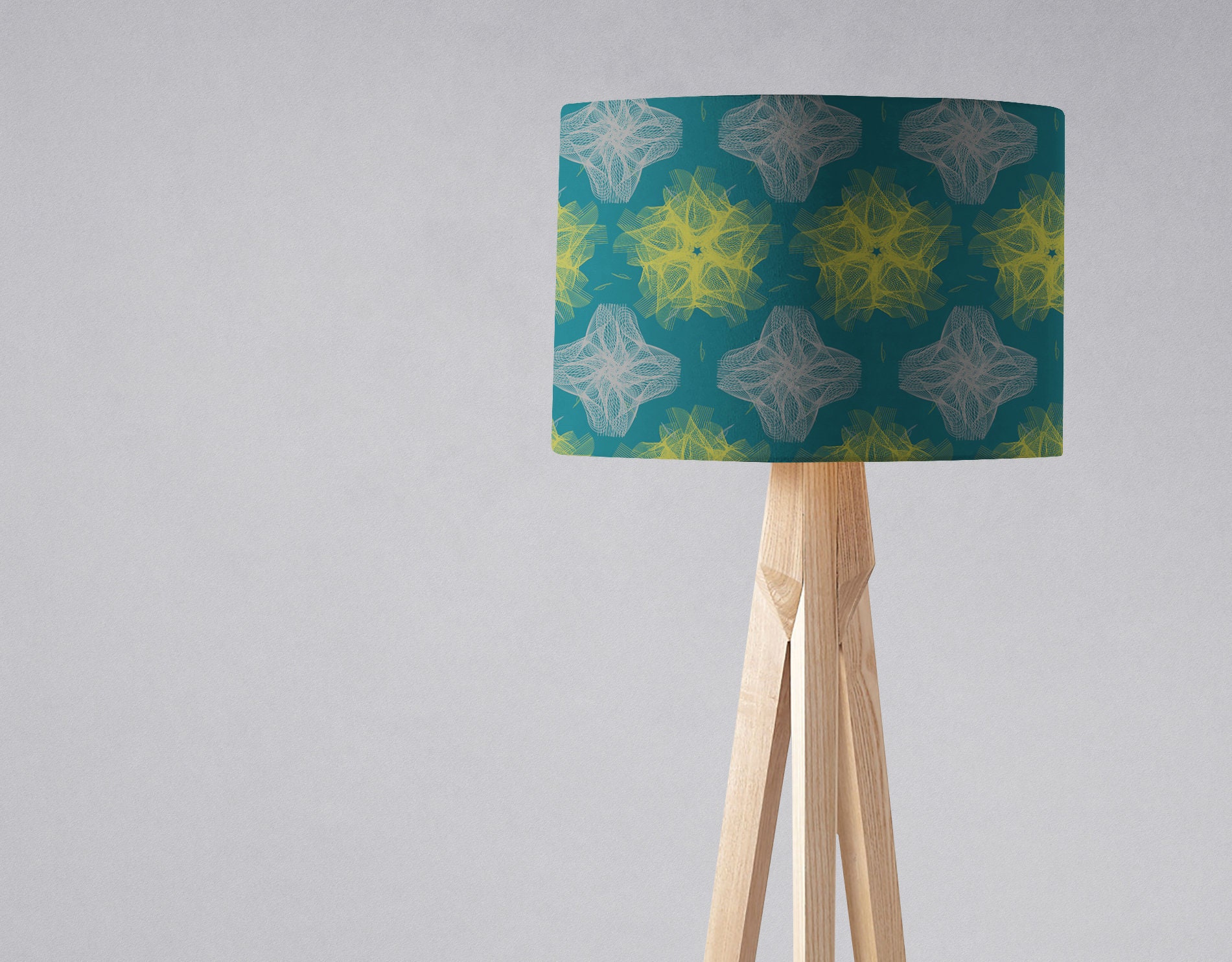 Yellow and grey lampshade Navy and yellow nursery Blue Etsy