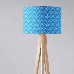 Sky Blue Minimalist Lampshade, Scandinavian Lamp Shade, Modern Geometric Lampshade, Table Lampshades, Ceiling Light Shade or Floor Lamp