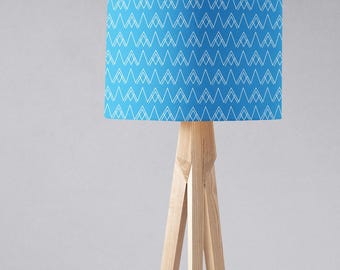 Sky Blue Minimalist Lampshade, Scandinavian Lamp Shade, Modern Geometric Lampshade, Table Lampshades, Ceiling Light Shade or Floor Lamp