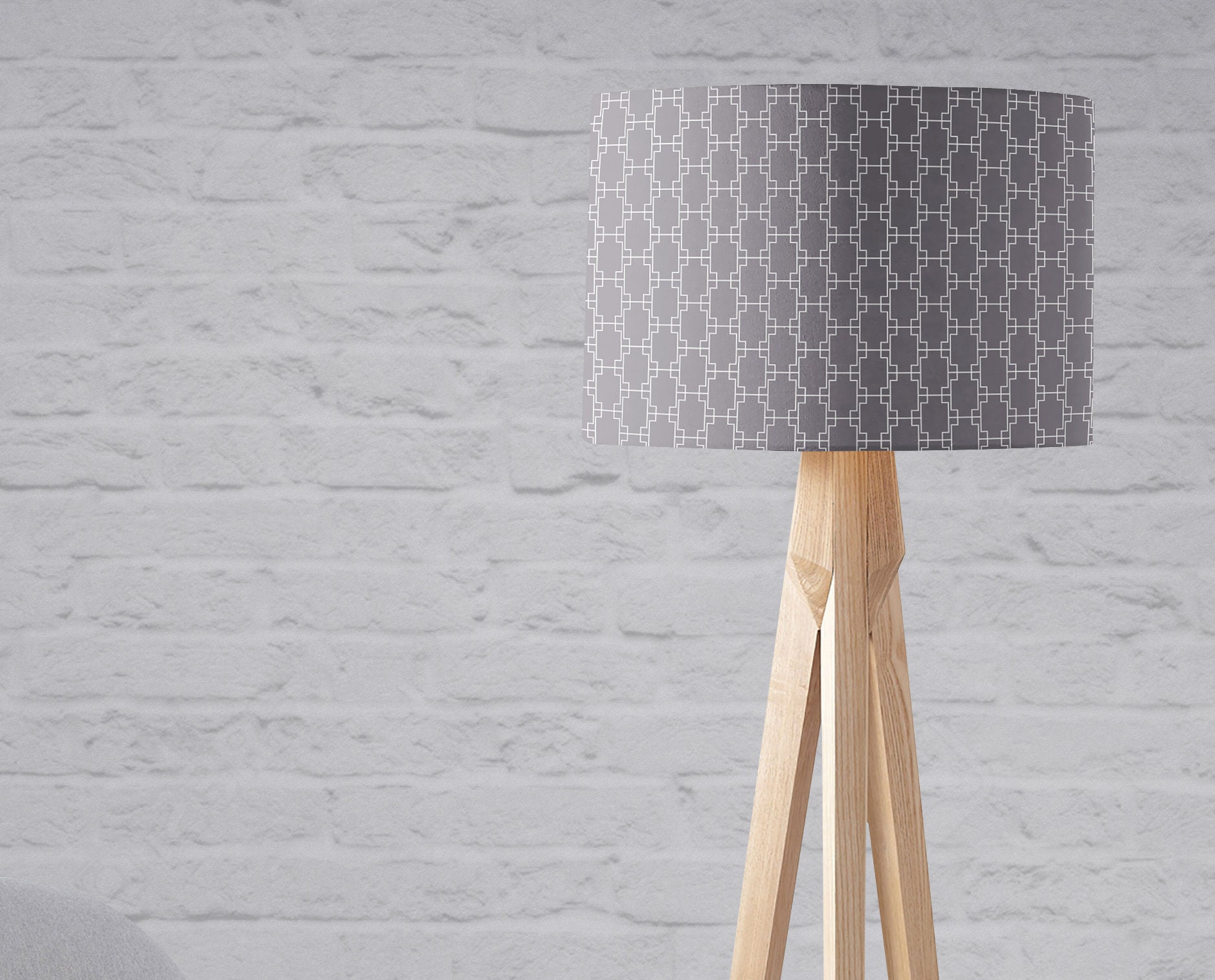 Grey lampshade for 2025 floor lamp