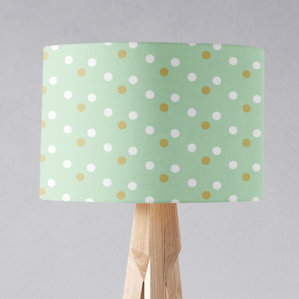 Mint Green Lampshade, Table Lamp shade or Ceiling Light Shade, Drum Lampshade, Mint Green Nursery Decor, Mint Bedside Lamps