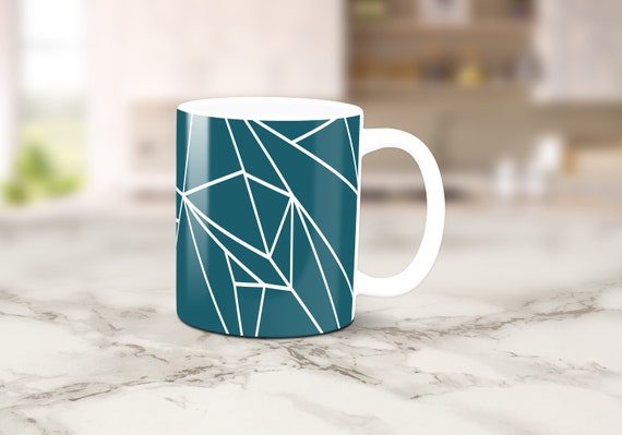 Teal Mug, Coffee Mug, Teal Kitchen Decor, Blue Kitchen Accessories