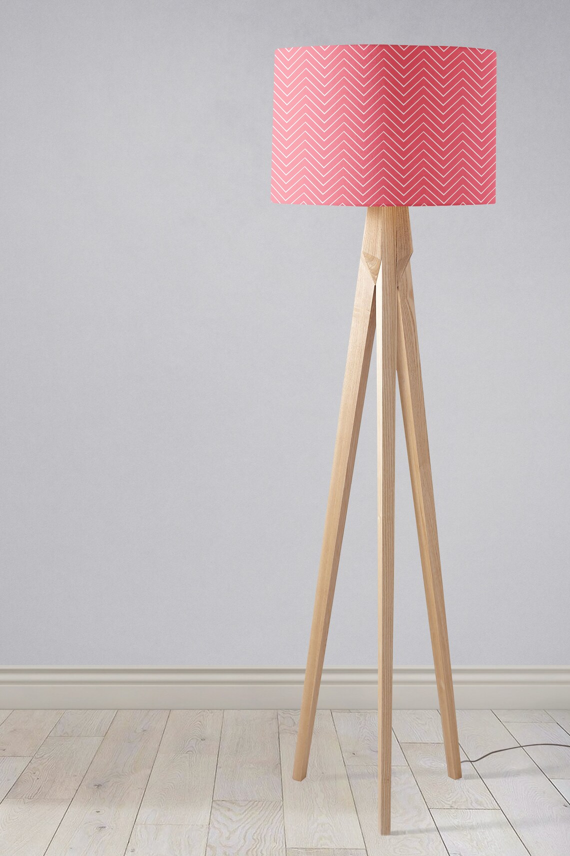 Pink Lampshade Pink White Nursery Chevron Lamp Shade Simple Etsy UK
