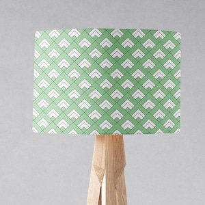 Light Green and White Geometric Victorian Tiles Design Lampshade, Ceiling or Table Lamp Shade