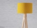 Yellow light shade, Geometric lampshade, Mustard lampshade, Yellow lampshade, Yellow geometric, Dijon, Mustard yellow decor, Yellow lighting 