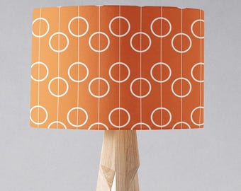 Orange and White Circle Retro Design Lampshade, Table Lamp Ceiling Lamp Shade