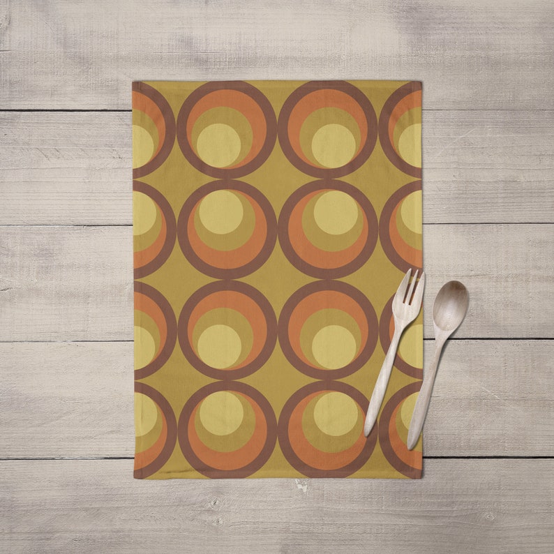 Retro Tea Towels Mustard Yellow Tea Towel Mustard Kitchen Etsy UK