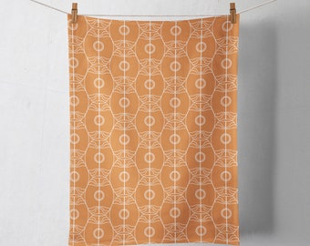 Oranje theedoeken, oranje keukenaccessoires, cadeau nieuw huis, retro keuken, theedoek, keukenhanddoek, cadeau voor vriend, huis, zus