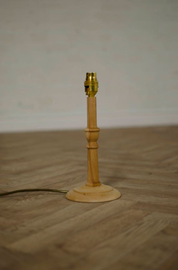 small wooden lamp base