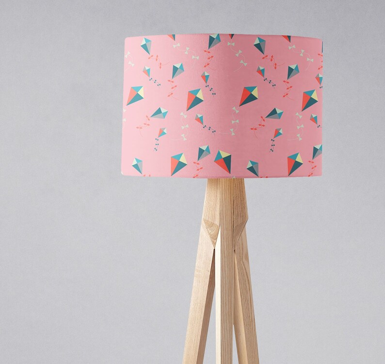 Kite nursery lampshade Pink lampshade Girls nursery lamp Etsy