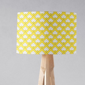 Yellow Geometric Lampshade, table lamps, lampshade, lamp shade, new home gift, pendant light, lampshades, bedside lamp, ceiling lampshade