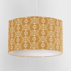 Gold Lampshade, Table Lamp, Ceiling Light Shade or Floor Lamp, 20cm, 30cm or 40cm Patterned Geometric Lamp Shade, Art Nouveau Lamp  Shade