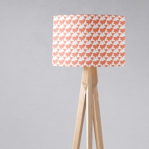 Peach Geometric Lampshade – Modern Lampshade for Floor or Table Lamp, Scandi Style Lighting, Handmade Lamp Shade UK