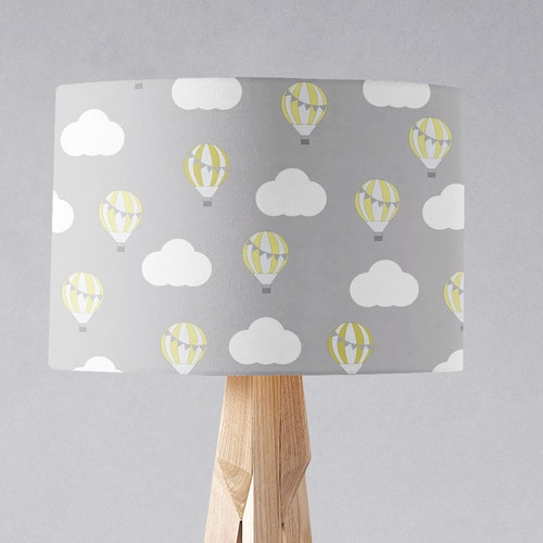 Grey Hot Air Balloon Lamp Shade Hot Air Balloons Nursery Etsy UK