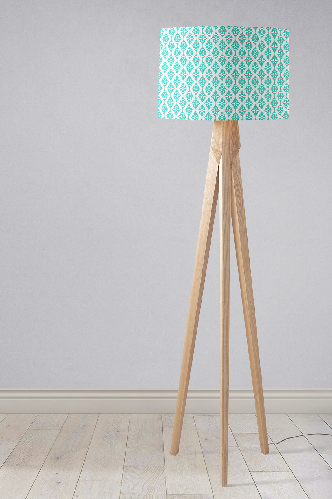 Pastel Geometric Lampshade Blue Lamp Shade Pastel Decor Etsy UK