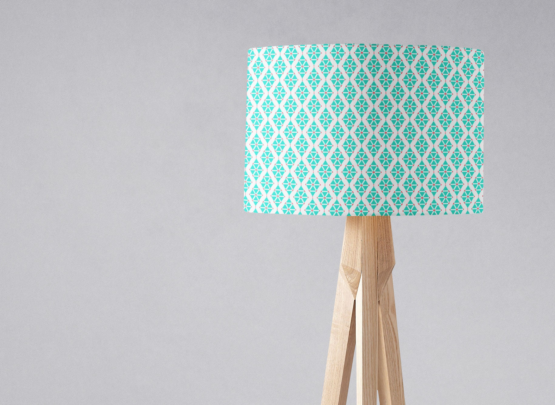 Pastel Geometric Lampshade Blue Lamp Shade Pastel Decor