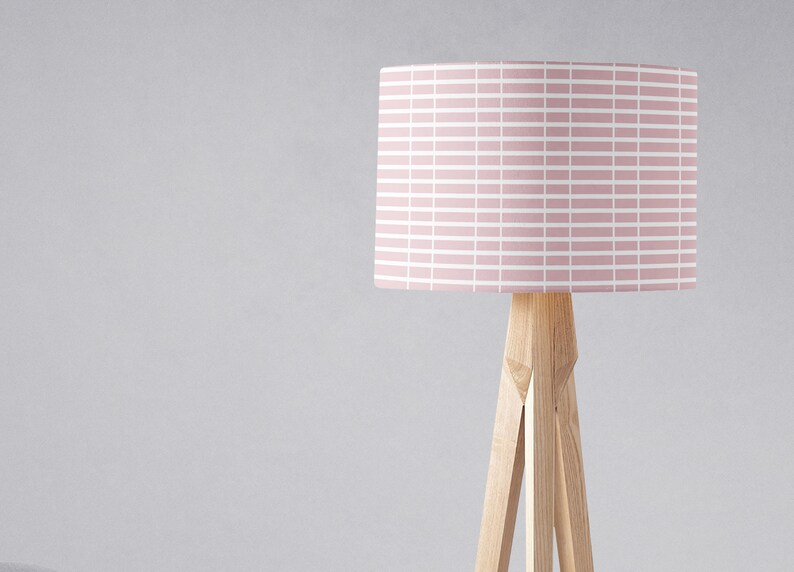 Pink Light Shade White Nursery Lamp Ceiling Bedroom Home Decor Table Drum Lampshade